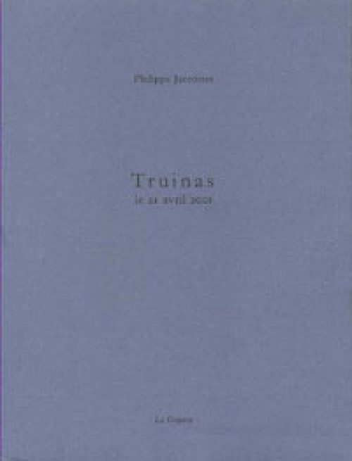 Truinas. Le 21 avril 2001